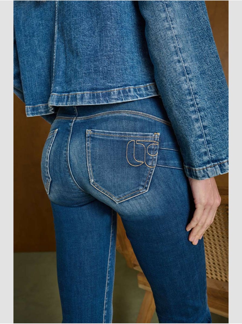 Jeans push-up slim vita alta pulp, lunghezza 34 Blu - Kiabi