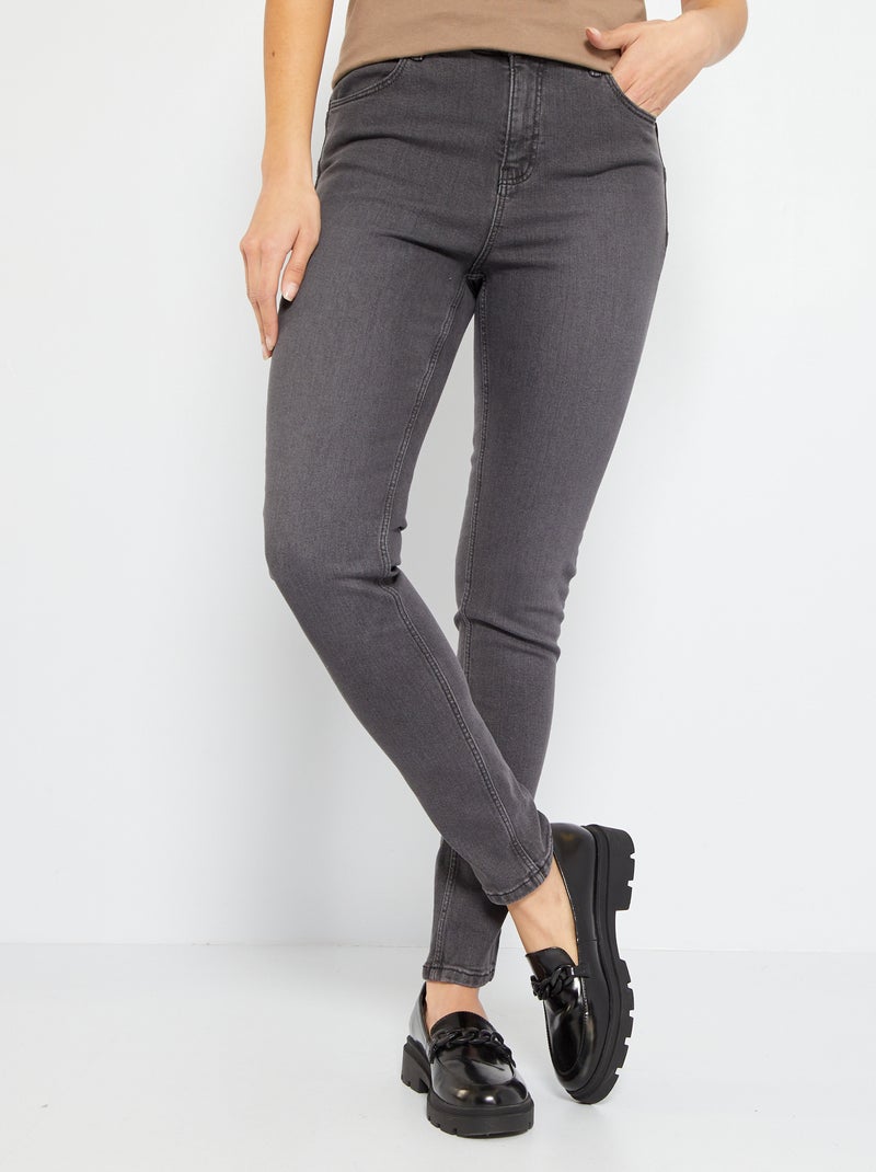 Jeans push-up vita alta 34L GRIGIO - Kiabi