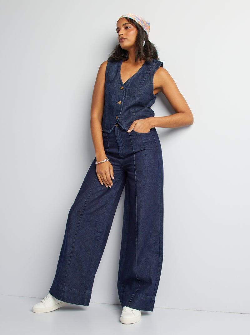 Jeans raw wide leg BLU - Kiabi