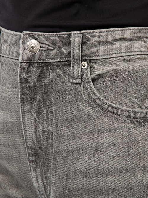 Jeans regular / a vita alta con ampio risvolto alla base - Kiabi