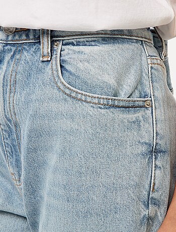 Jeans regular / a vita alta con ampio risvolto alla base