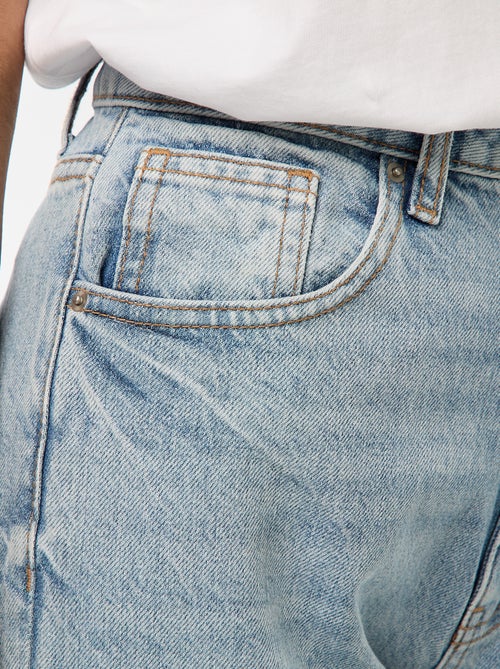 Jeans regular / a vita alta con ampio risvolto sul fondo - Kiabi