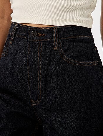 Jeans regular / a vita alta con ampio risvolto alla base