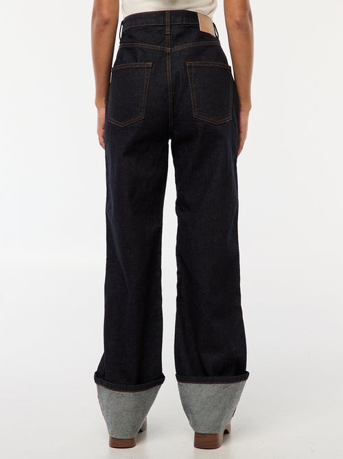 Jeans regular / a vita alta con ampio risvolto sul fondo - Kiabi