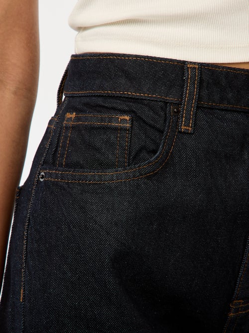 Jeans regular / a vita alta con ampio risvolto sul fondo - Kiabi