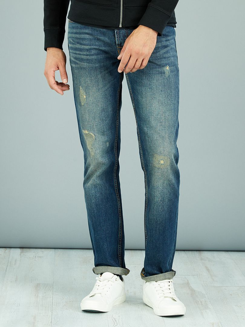 Jeans regular abrasioni dirty - Kiabi