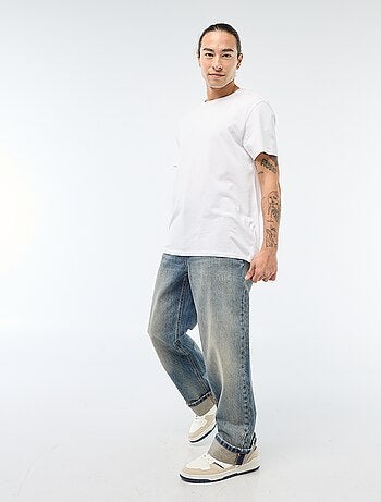 Jeans regular base risvoltata - L32