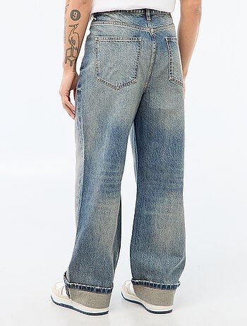 Jeans regular base risvoltata - L32