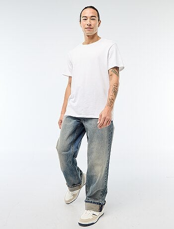 Jeans regular base risvoltata - L32