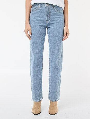 Jeans regular con righe in cotone