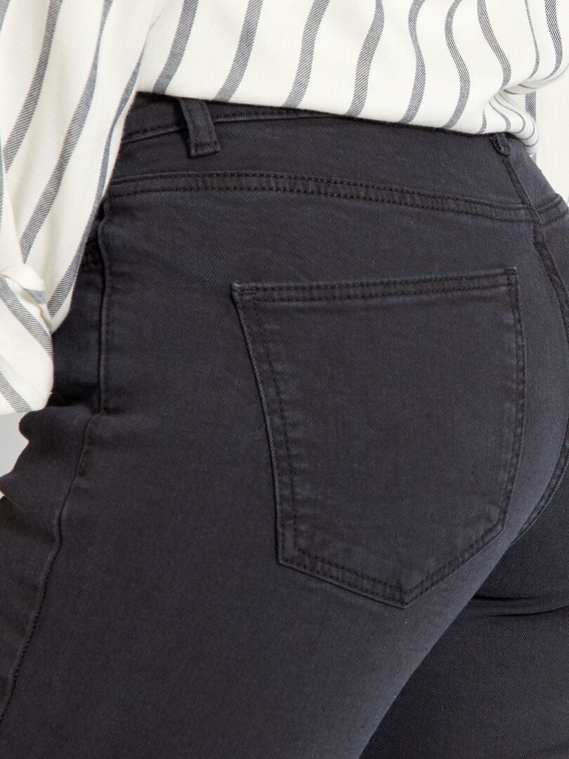 Jeans regular fit a vita alta - L34 NERO - Kiabi