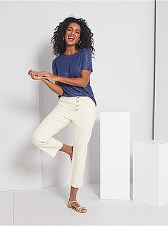 Jeans regular fit taglio vivo - Kiabi