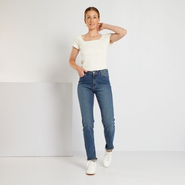 Jeans regular lunghezza US34 Donna dalla 38 alla 52 - BLU - Kiabi - 15,00€