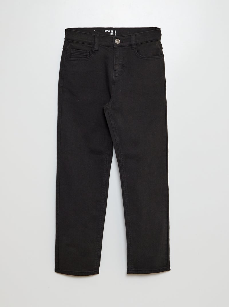 Jeans regular taglio dritto nero - Kiabi