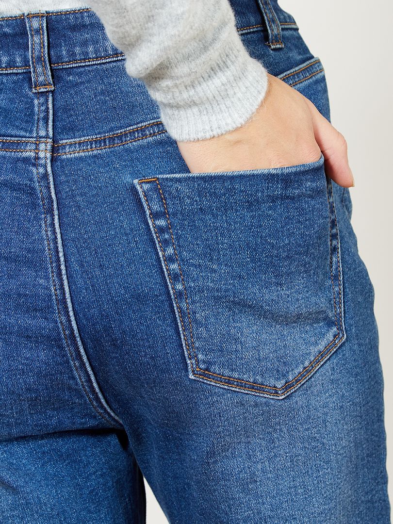 Jeans regular vita alta BLU - Kiabi