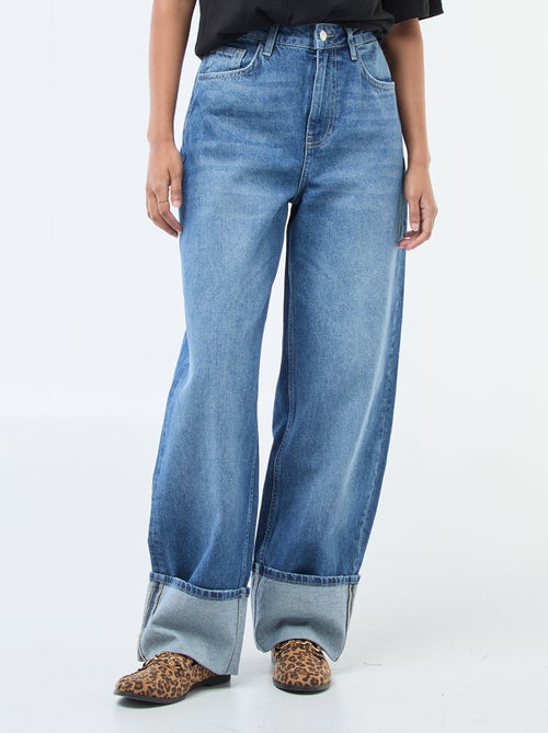 Jeans regular / vita standard con ampi orli - Kiabi