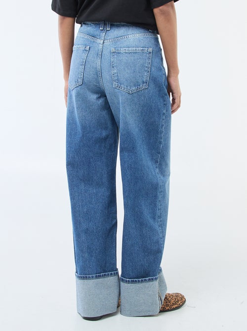 Jeans regular / vita standard con ampi orli - Kiabi