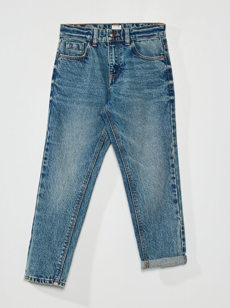 Jeans relaxed fit con vita regolabile BLU - Kiabi