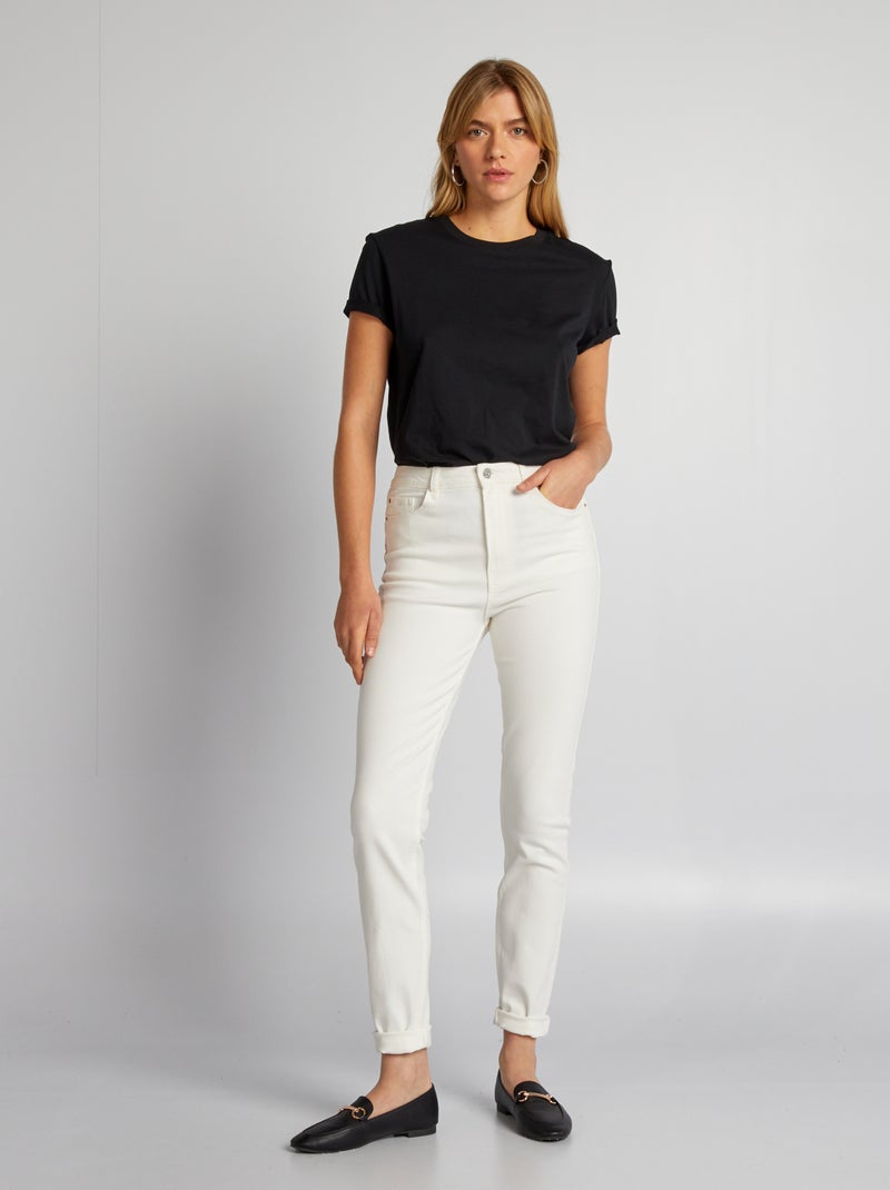 Jeans skinny a vita alta - L28 BIANCO - Kiabi