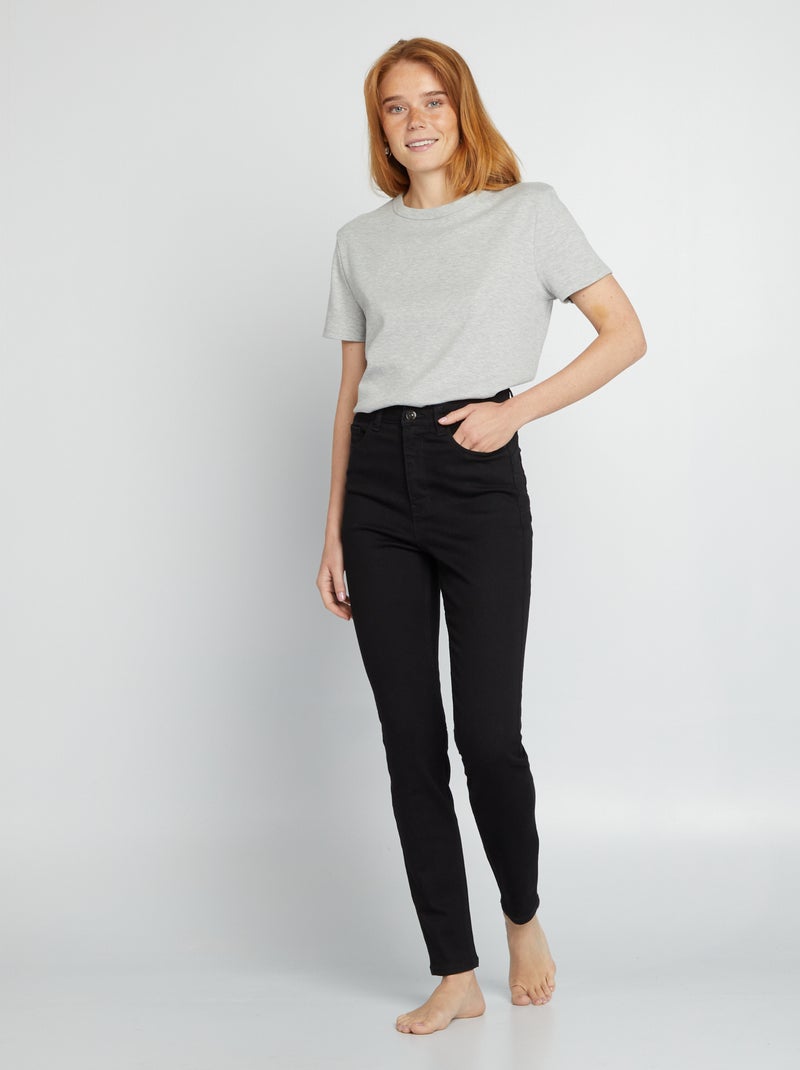 Jeans skinny a vita alta - L28 NERO - Kiabi