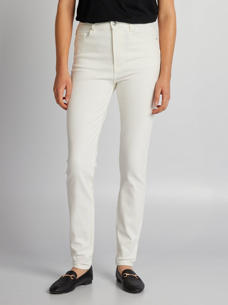 Jeans skinny a vita alta - L30 BIANCO - Kiabi
