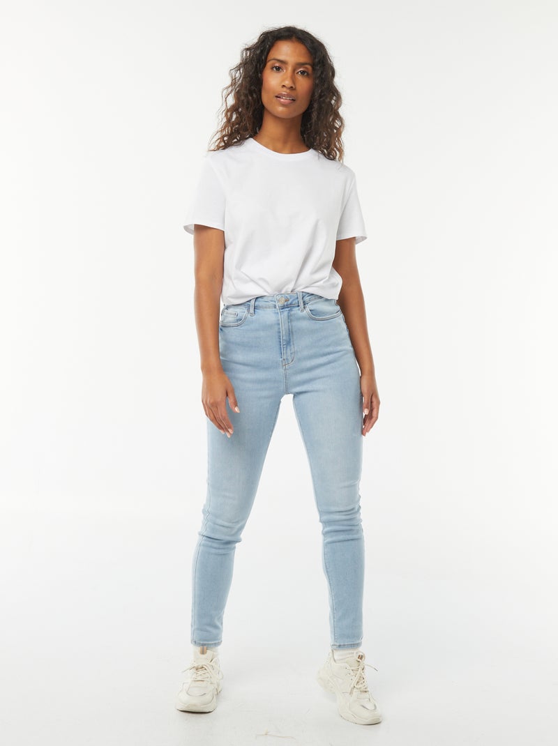 Jeans skinny a vita alta - L30 Blu - Kiabi