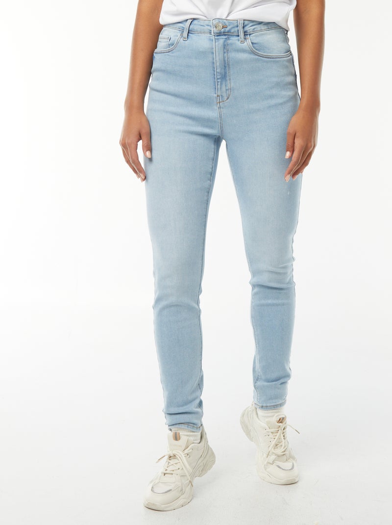 Jeans skinny a vita alta - L30 Blu - Kiabi