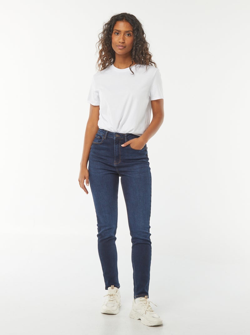 Jeans skinny a vita alta - L30 Blu - Kiabi