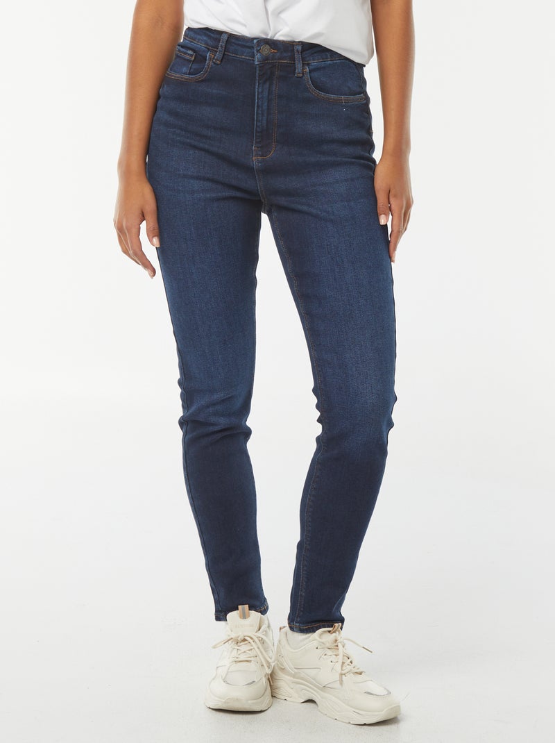 Jeans skinny a vita alta - L30 Blu - Kiabi