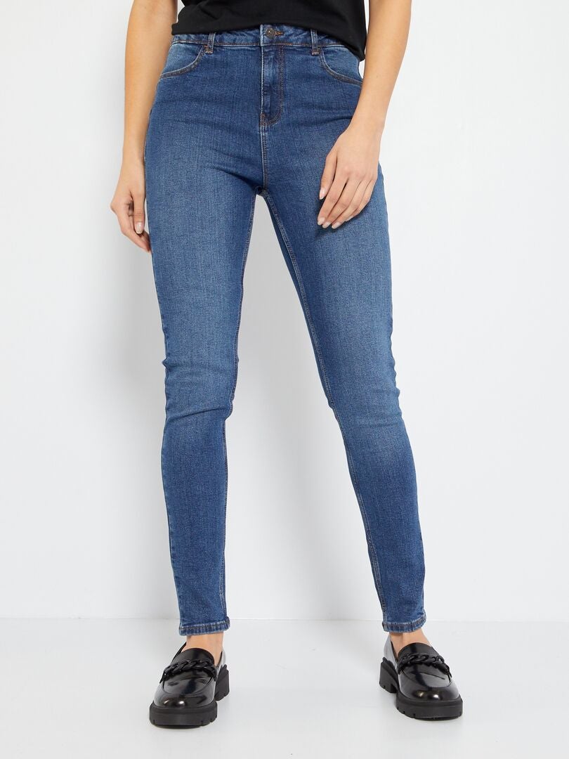 Jeans skinny a vita alta - L30 BLU - Kiabi