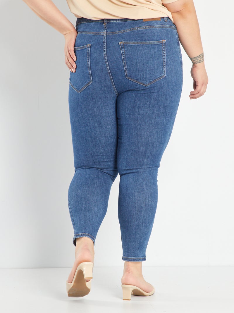 Jeans skinny a vita alta - L32 BLU - Kiabi