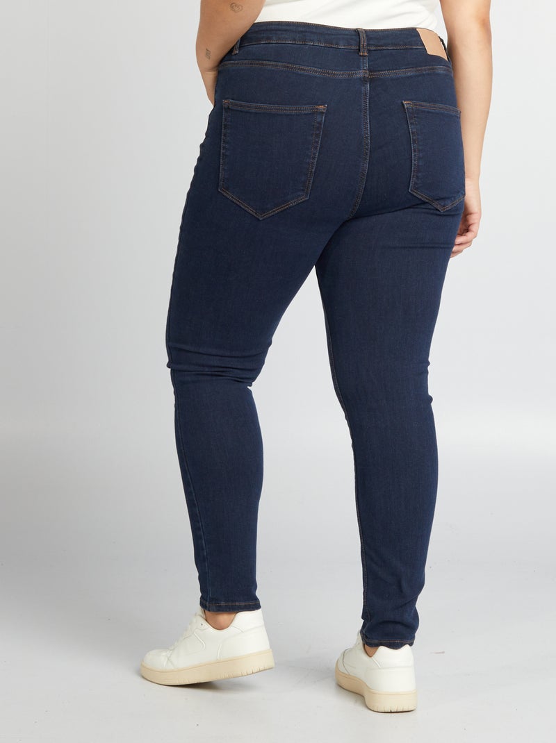 Jeans skinny a vita alta - L32 BLU - Kiabi