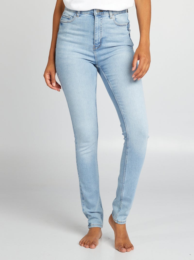 Jeans skinny a vita alta - L32 BLU - Kiabi