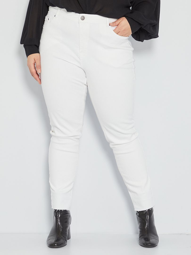 Jeans skinny a vita alta Bianco - Kiabi