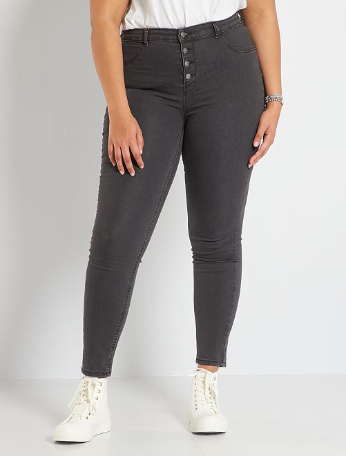 Jeans skinny a vita alta eco-sostenibili - GRIGIO - Kiabi - 20.00€