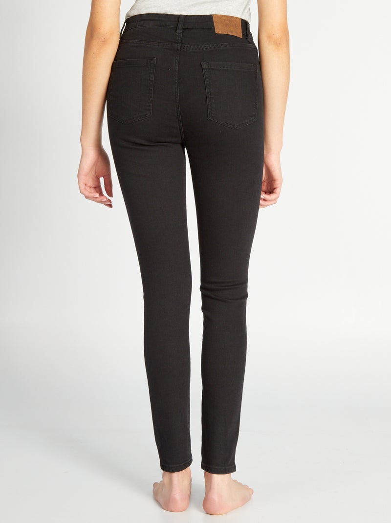 Jeans skinny a vita alta NERO - Kiabi