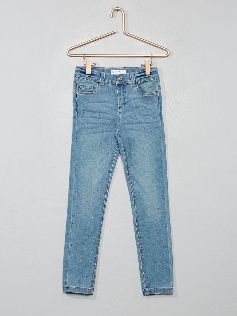 Jeans skinny con strass blu - Kiabi