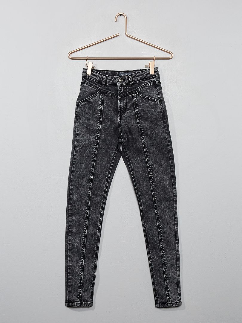 Jeans skinny effetto delavé GRIGIO - Kiabi