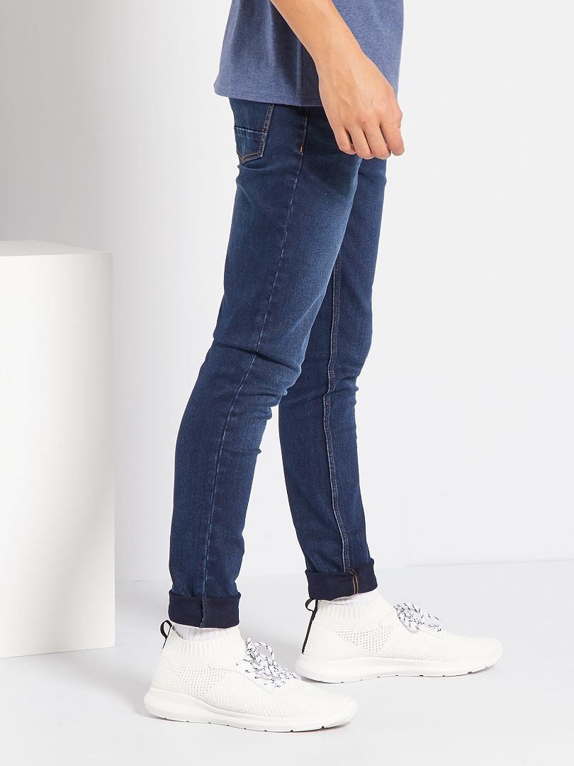 Jeans skinny in denim blu/nero - Kiabi