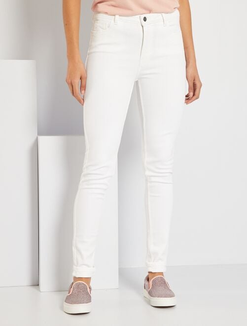 Jeans skinny push up L28 - bianco neve - Kiabi - 15.00€