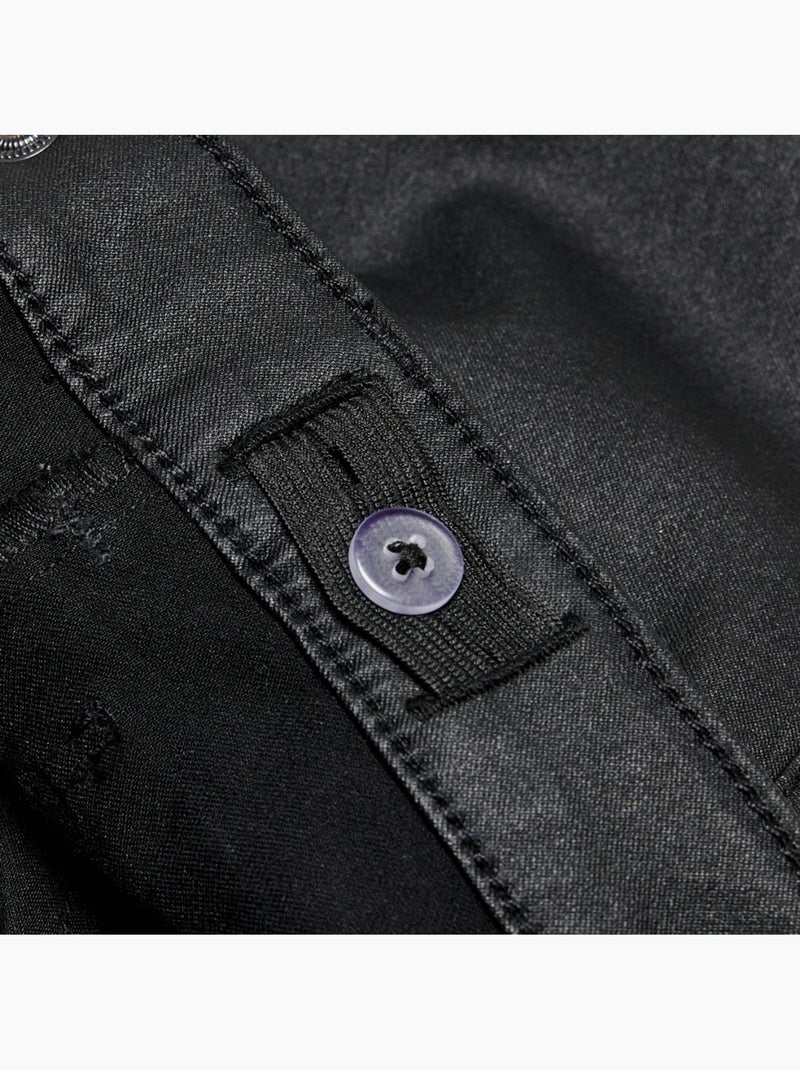 Jeans Skinny Rivestiti per Ragazza Pim Nero - Kiabi
