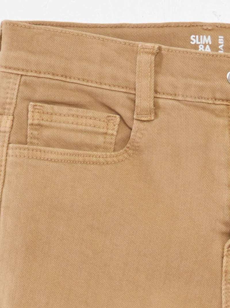 Jeans slim 5 tasche BEIGE - Kiabi