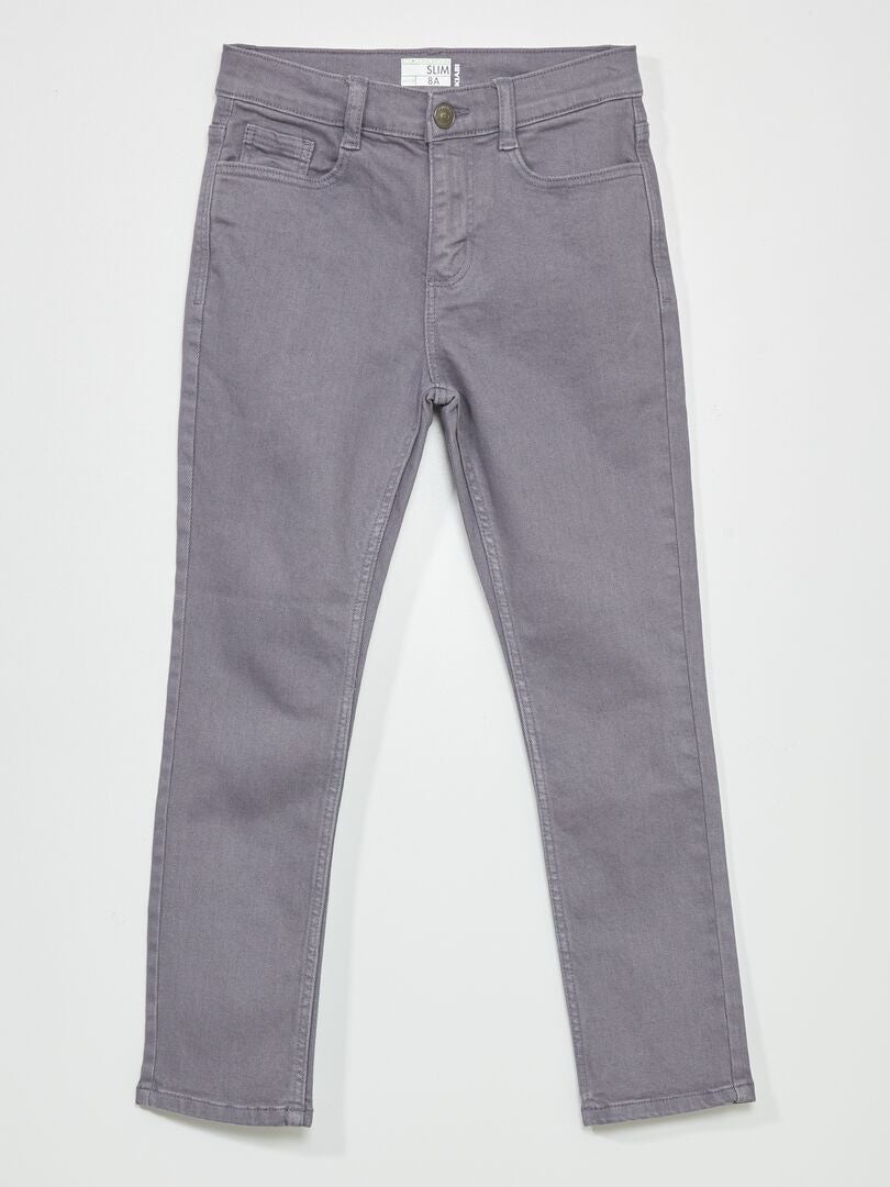 Jeans slim 5 tasche GRIGIO - Kiabi