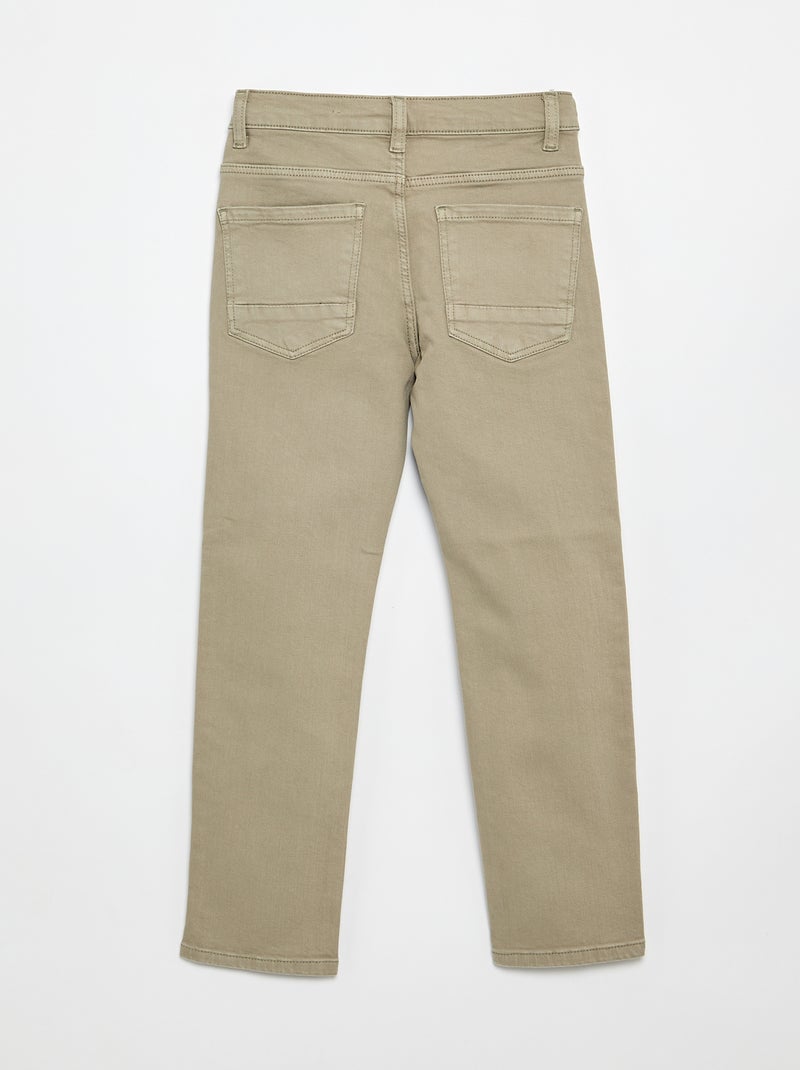 Jeans slim 5 tasche Kaki - Kiabi