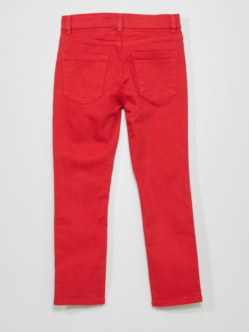 Jeans slim 5 tasche ROSSO - Kiabi