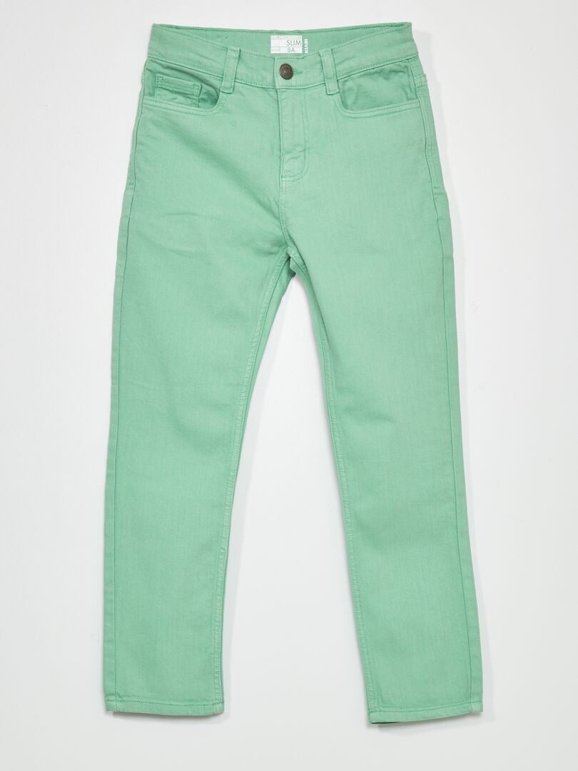 Jeans slim 5 tasche VERDE - Kiabi
