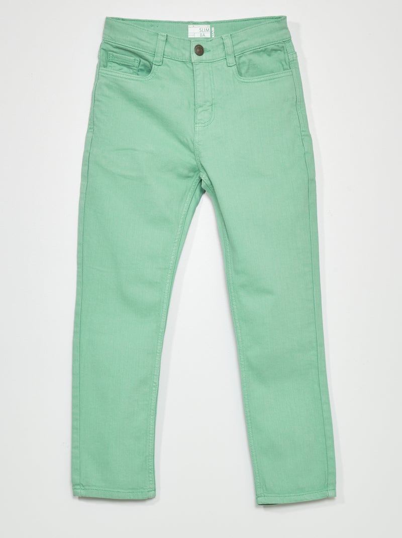 Jeans slim 5 tasche VERDE - Kiabi