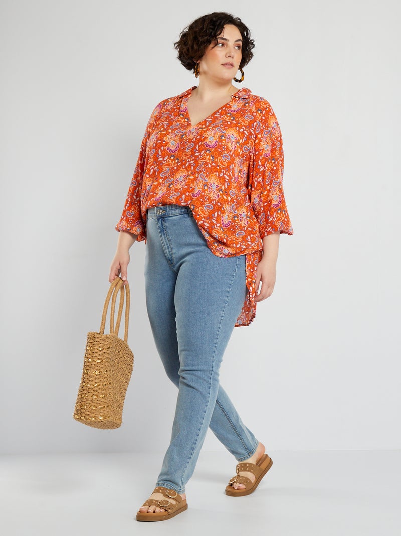 Jeans slim a vita alta - L28 blu - Kiabi