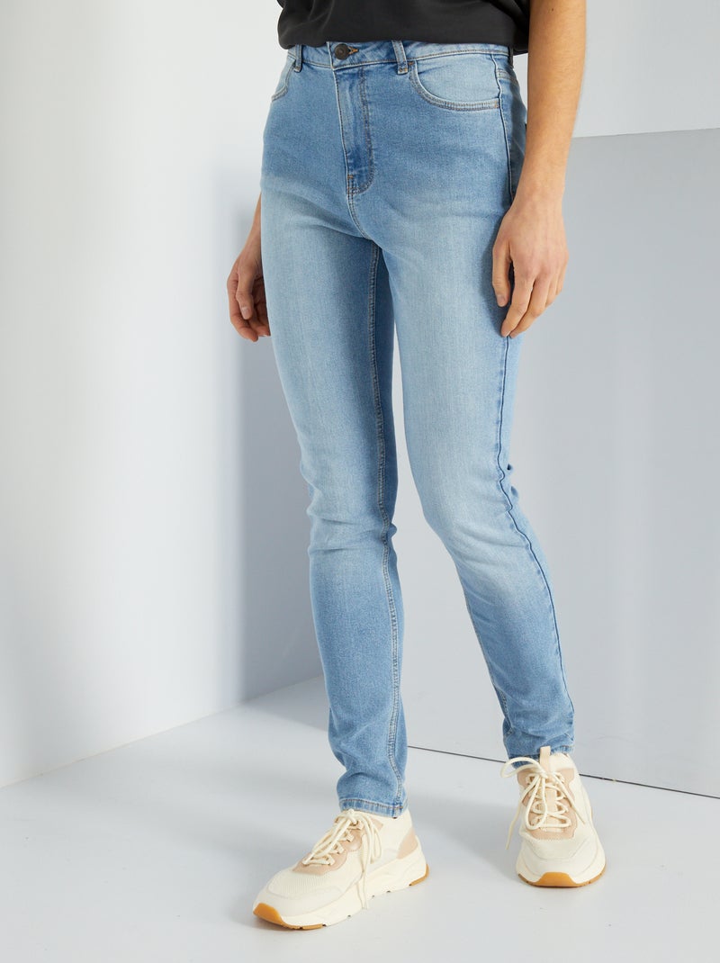 Jeans slim a vita alta - L28 blu - Kiabi