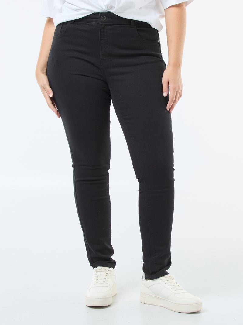 Jeans slim a vita alta - L28 NERO - Kiabi